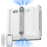 Robot lave-vitres Liectroux S9, 2 brosses rotatives, pulvérisation pompe 6 buses, moteur sans balais, aspiration 9KPa, vitres sans cadre, 8 microrupteurs, corde + câble 2en1, appli & télécommande, alertes vocales